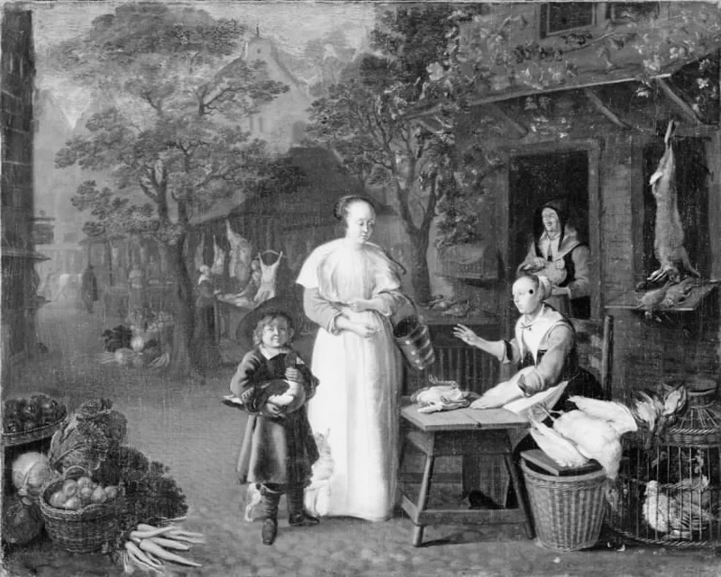 Una scena di mercato - Statesns Museum for Kunst